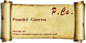 Psenkó Cserne névjegykártya
